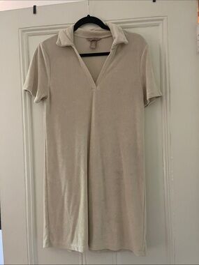 H&M Terry Velour Polo Dress